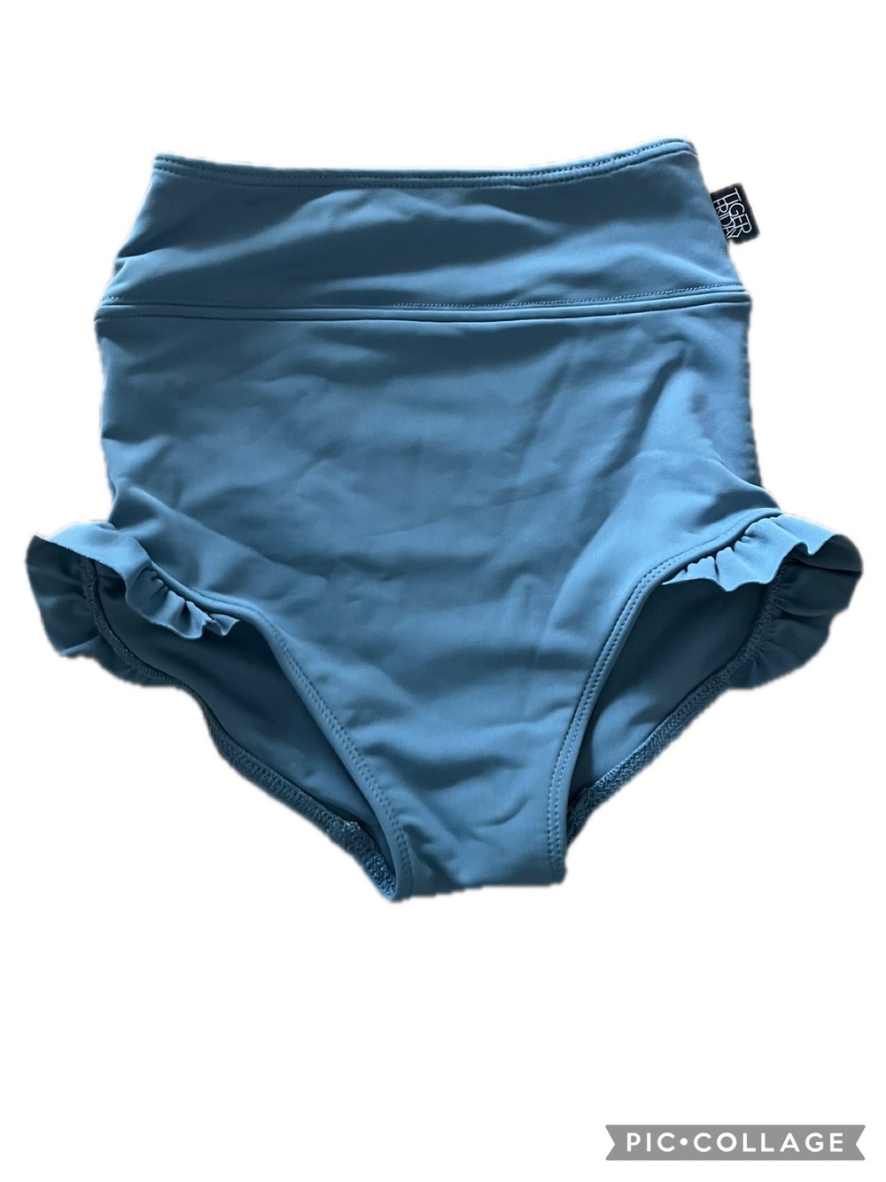 Tiger Friday Tutu Cute Ruffle Dance Briefs High Waisted Slate Blue Child Large